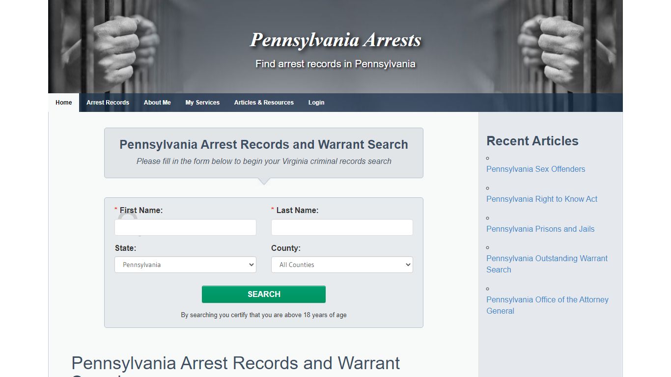 Pennsylvania Arrests